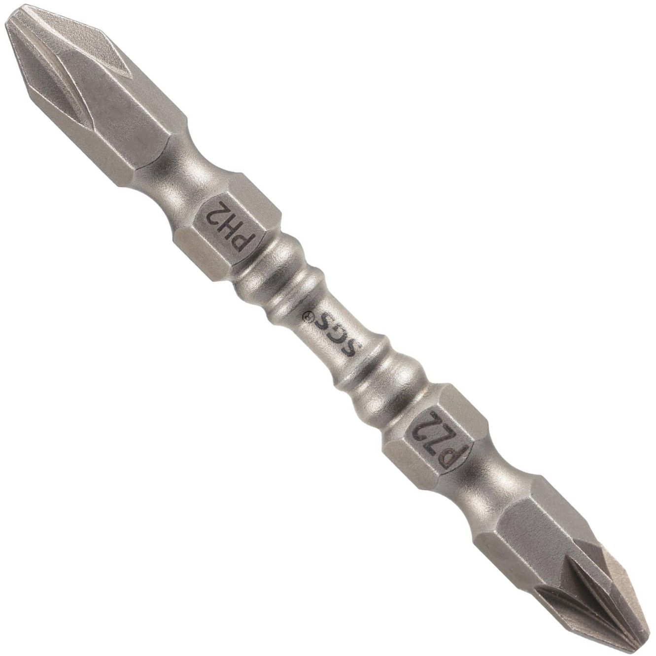 Бита двусторонняя PZ2/PH2 65 мм SGS 6365-PZ2PH2-M, сталь S2 - фото